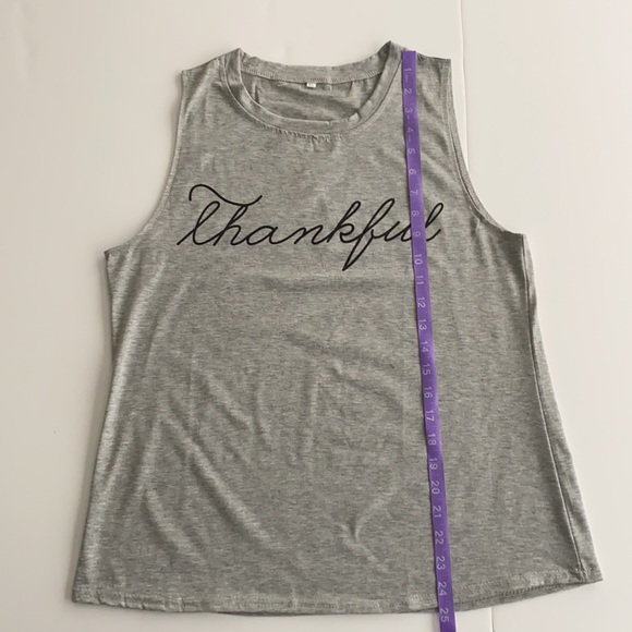 🌸 NWOT Women’s Thankful Tank Top L/XL - Picture 4 of 5